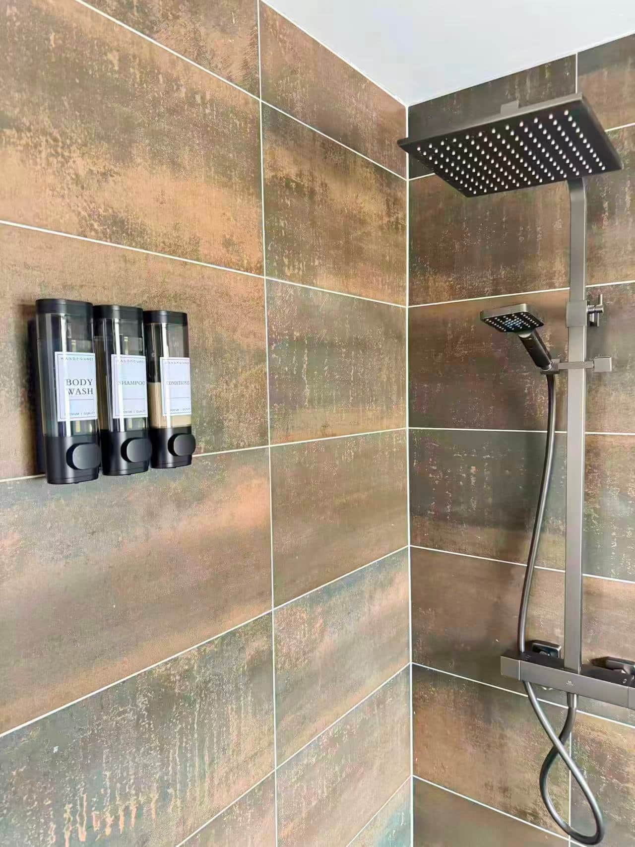 Ensuite rainfall shower and toiletries