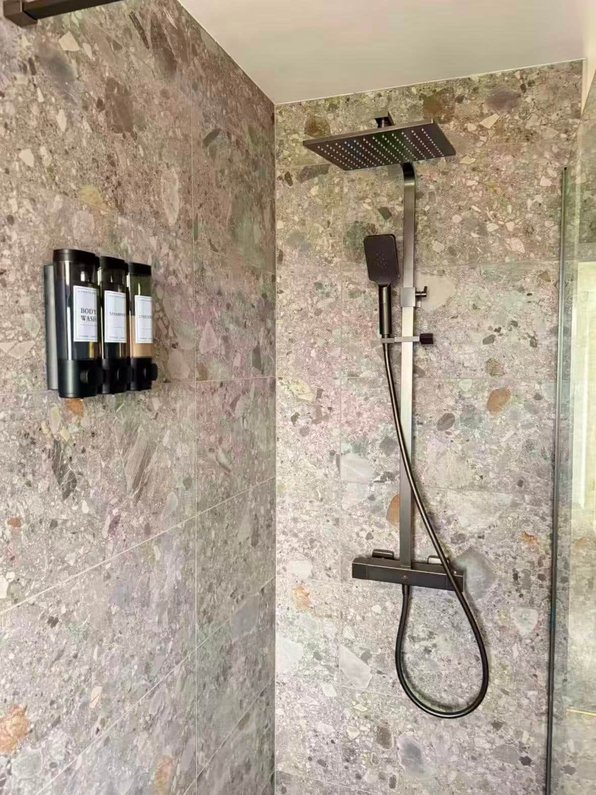 Main bathroom rainfall shower